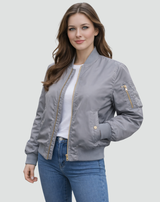 Women's bomber jacket with sleeve pocket 5