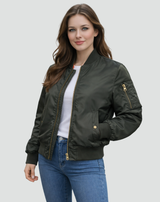 Women's bomber jacket with sleeve pocket 7