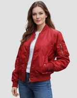 Women's bomber jacket with sleeve pocket 0