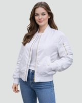 Women's bomber jacket with sleeve pocket 4