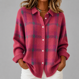 Women's Cardigan | Checked Button-Up Shirt Style