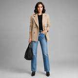 Women's Coat | Double Breasted Tailored Lapel