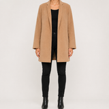 Women's Coat | Open-Front Longline & Tailored