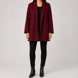 Women's Coat | Open-Front Longline & Tailored