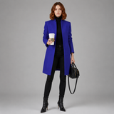 Women's Coat | Stand Collar & Longline