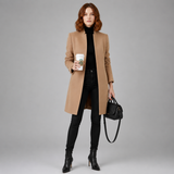 Women's Coat | Stand Collar & Longline