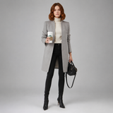 Women's Coat | Stand Collar & Longline