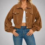 Women's Corduroy Jacket | Cropped Oversized & Button-Up