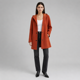 Women's Hooded Jacket | Button Front Longline