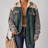 Women's Hoodie | Oversized Corduroy Shacket & Colourblock