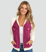 Trendy women's denim jacket with raglan sleeves 4