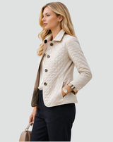 Women’s Quilted Mid-Season Jacket Button Front Lightweight Coat 6