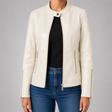 Women's Jacket | Zip Biker Style & Fitted