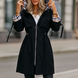 Women's Jacket with Hood and Adjustable Waist | L&S 2