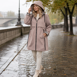 Women's Jacket with Hood and Adjustable Waist | L&S 6