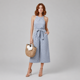 Women's Jumpsuit | Sleeveless Wide Leg Tie Waist Design