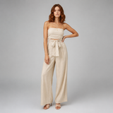 Women's Jumpsuit | Strapless Wide Leg Design