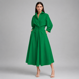 Women's Long Sleeve Maxi Dress | Collared Shirt Dress