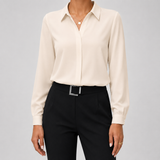 Women's Long Sleeve Polo | Elegant Blouse