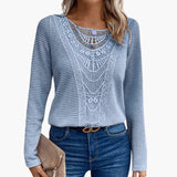 Women's Long Sleeve Top with Lace Crochet Detailing 2