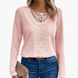 Women's Long Sleeve Top with Lace Crochet Detailing 6