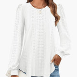 Women’s Lantern Top with Elegant Sleeves and Loose Fit 2