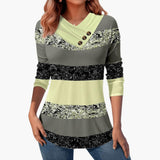 Women’s Casual Top with Striped Pattern and Button Details 2