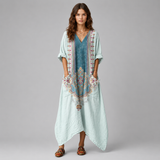 Women's Maxi Dress | V-Neck Bohemian Design