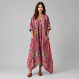 Women's Maxi Dress | V-Neck Bohemian Design