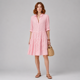 Women's Midi Dress | Tiered Button-Down Style