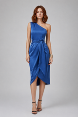 Women's Mini Dress | One Shoulder, Wrap & Tie Waist