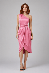 Women's Mini Dress | One Shoulder, Wrap & Tie Waist