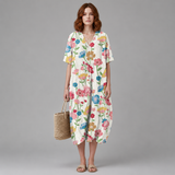 Women's Summer Dress | Floral Button-Through