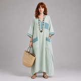 Women's Summer Maxi Dress | Colour-Block Design