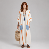 Women's Summer Maxi Dress | Colour-Block Design