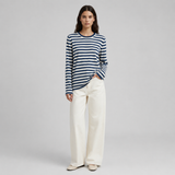Women's Sweater | Striped & Crew Neck