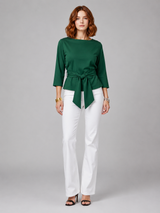 Women T-Shirt | Tie-Knot Waist & Round Neck