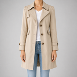 Women's Trench Coat | Tailored Mid-Length Lapel