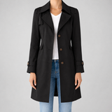 Women's Trench Coat | Tailored Mid-Length Lapel