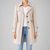 Women's Trench Coat | Tailored Mid-Length Lapel
