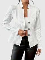 Women’s tailored jacket with quilted design and button fastening | L&S 0