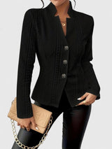 Women’s tailored jacket with quilted design and button fastening | L&S 2