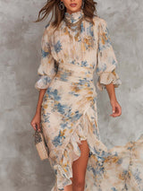 Women's Floral Maxi Dress | Ruffled Tiered Skirt