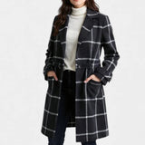Women's Plaid Trench Coat | Tailored Fit & Warm 4