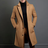 Men's Long Winter Coat | Slim-Fit & Wind Proof