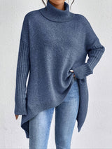 Women's High Neck Sweater | Cozy & Draped Fit 4