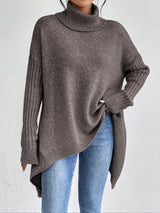 Women's High Neck Sweater | Cozy & Draped Fit 2