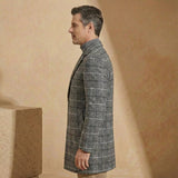 Men's Plaid Overcoat | Slim Tailored Fit