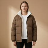 Women's Puffer Jacket | Structured Collar & Sleek Fit 1