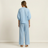 Women's Puff Sleeve Trouser Set | Zip Front Design 6